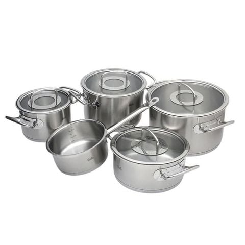 Bộ nồi Fissler Original Profi 5 món (4 nồi, 1 quánh) vung kính