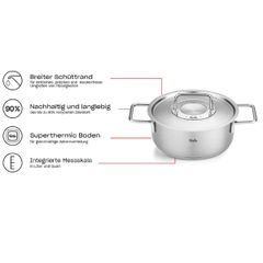  Bộ nồi Fissler Pure Collection 5 món nắp inox (4 nồi, 1 quánh) 