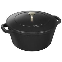  Bộ nồi gang kèm chảo Staub 24cm 2in1 - Màu trắng (nồi 4L, chảo 1.9L) 