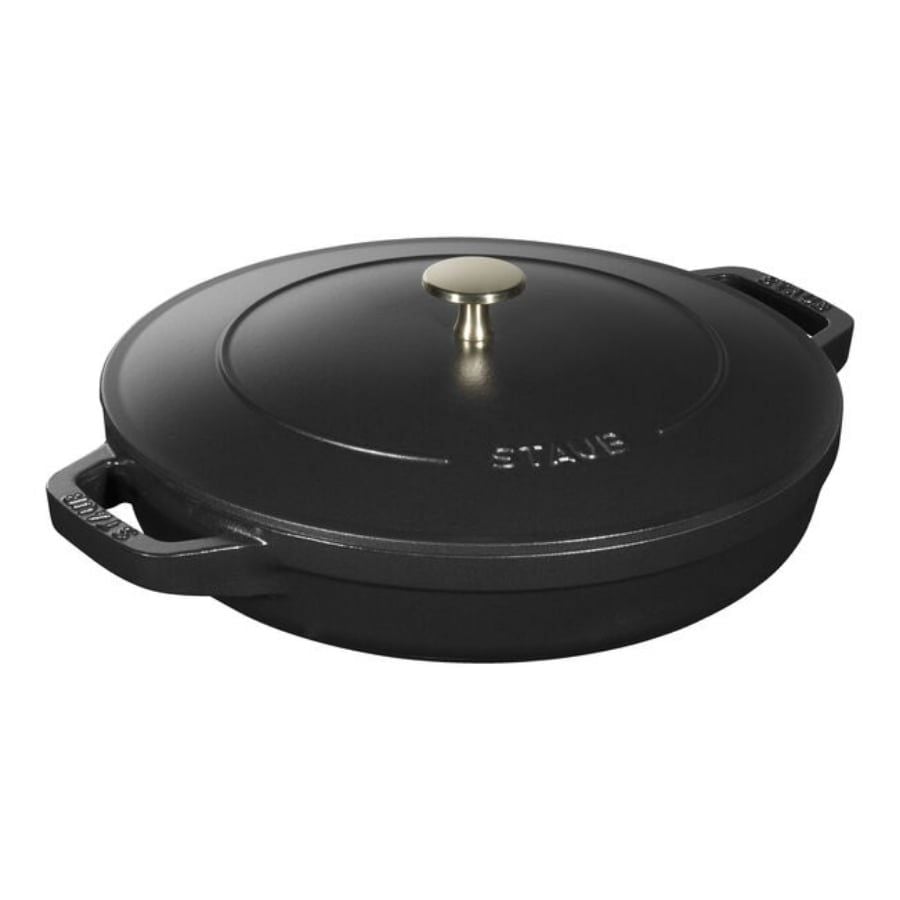 Bộ nồi gang kèm chảo Staub 24cm 2in1 - Màu trắng (nồi 4L, chảo 1.9L)