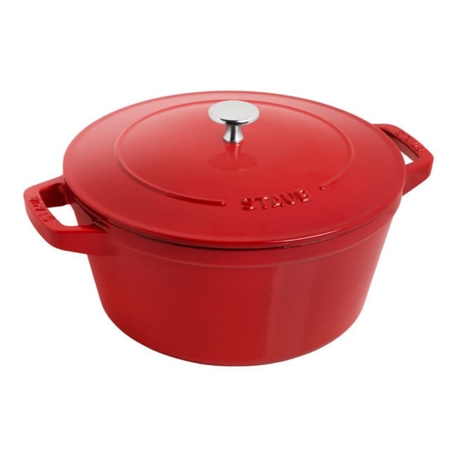 Bộ nồi gang kèm chảo Staub 24cm 2in1 - Màu trắng (nồi 4L, chảo 1.9L)