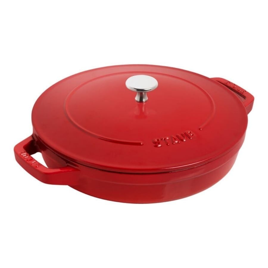 Bộ nồi gang kèm chảo Staub 24cm 2in1 - Màu trắng (nồi 4L, chảo 1.9L)