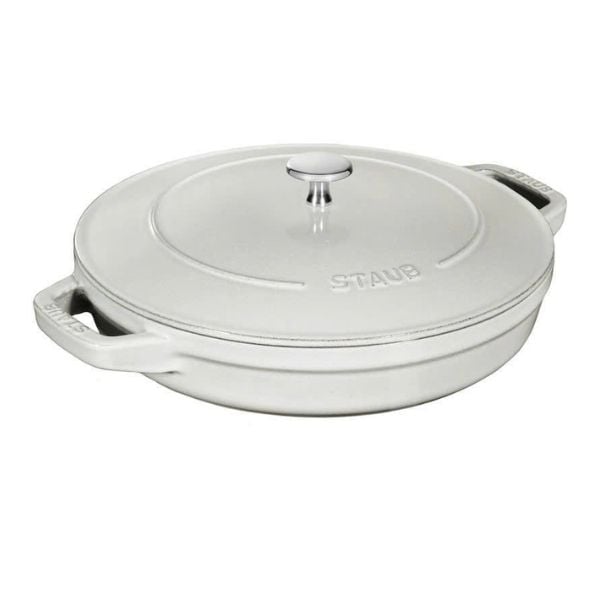 Bộ nồi gang kèm chảo Staub 24cm 2in1 - Màu trắng