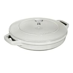  Bộ nồi gang kèm chảo Staub 24cm 2in1 - Màu trắng (nồi 4L, chảo 1.9L) 