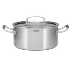 Bộ nồi inox Steiger Element 5 món đáy liền - 4 nồi 1 quánh 