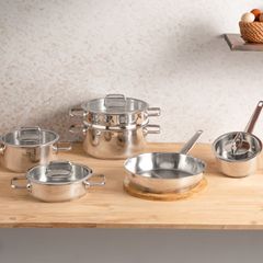  Bộ nồi Michelangelo Euroshine 6 món nắp kính 