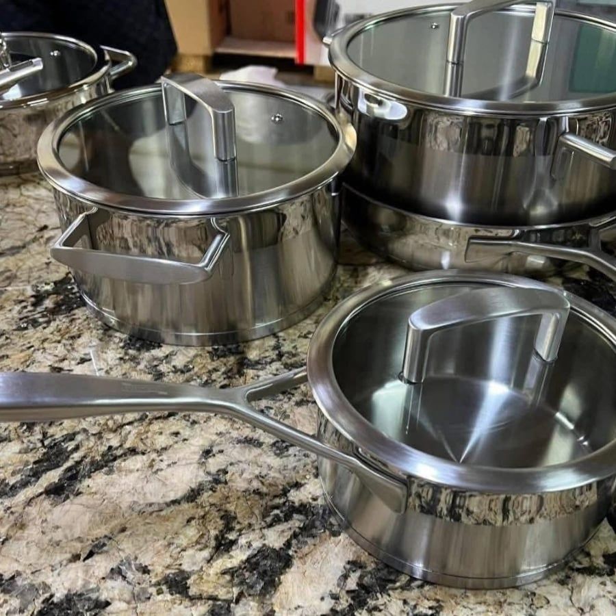 Bộ nồi Michelangelo Signature 5 món - 3 nồi, 1 quánh, 1 chảo inox