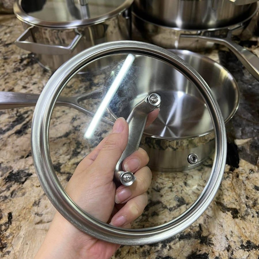 Bộ nồi Michelangelo Signature 5 món - 3 nồi, 1 quánh, 1 chảo inox