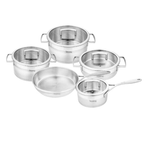Bộ nồi Michelangelo Signature 5 món - 3 nồi, 1 quánh, 1 chảo inox 106003