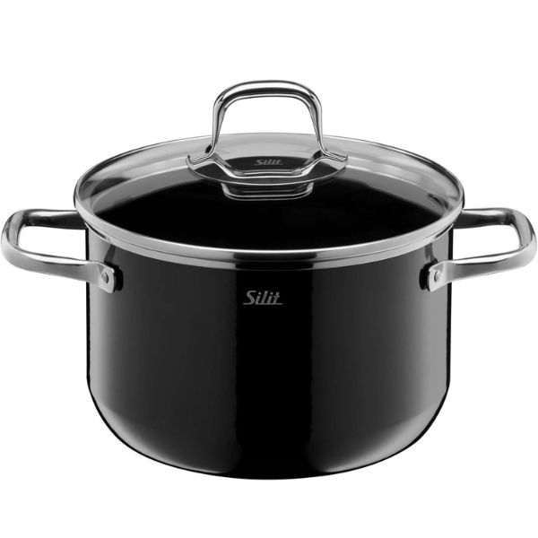 Bộ nồi Silit Elegance Line 4 món (3 nồi, 1 quánh) - Màu đen - Made in