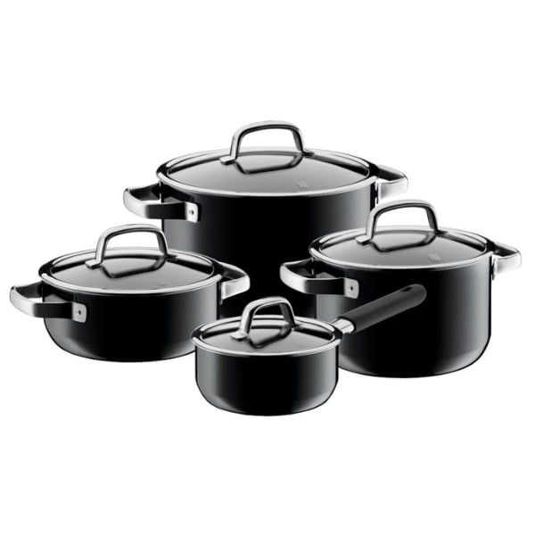 Bộ nồi WMF Fusiontec Mineral 4 chiếc (3 nồi, 1 quánh) - Màu đen