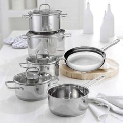  Bộ nồi WMF Inspiration 6 món vung kính (4 nồi, 1 quánh, 1 chảo inox 24cm) 