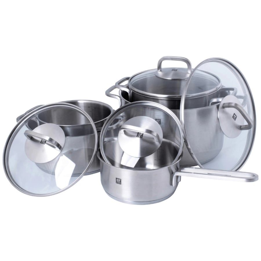 Bộ nồi Zwilling Cube 5 món nắp kính - 4 nồi 1 quánh