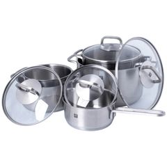 Bộ nồi Zwilling Cube 5 món nắp kính - 4 nồi 1 quánh 