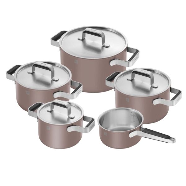 Bộ nồi Zwilling Pure 5 món - 4 nồi, 1 quánh - Màu Mận