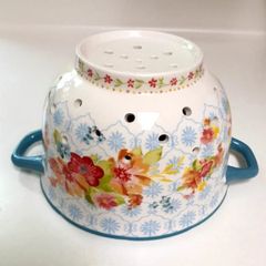  Bộ rổ sứ kèm đĩa đựng hoa quả Wildflower Whimsy The Pioneer Woman 5L 