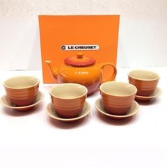  Bộ trà Le Creuset 9 món (4 tách chén, 1 ấm) - Nhiều màu 