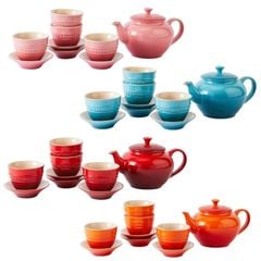  Bộ trà Le Creuset 9 món (4 tách chén, 1 ấm) - Nhiều màu 