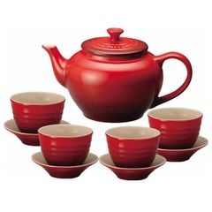  Bộ trà Le Creuset 9 món (4 tách chén, 1 ấm) - Nhiều màu 