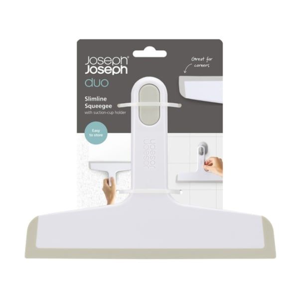 Cây lau kính Joseph Joseph 70572 Duo Squeegee w/Suction Holder màu trắng