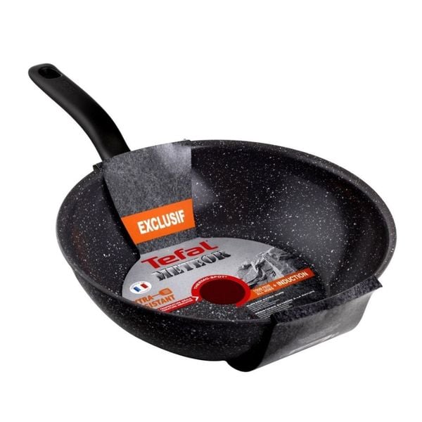 Chảo đá chống dính sâu lòng Tefal Meteor Wok 28cm