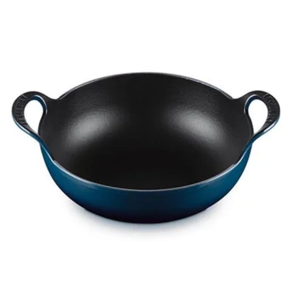 Chảo gang Le Creuset Balti 20cm 2 quai - Màu xanh