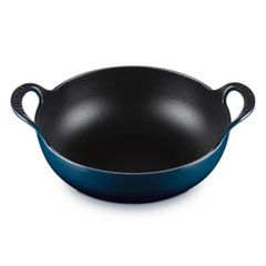  Chảo gang Le Creuset Balti 20cm 2 quai - Màu xanh 