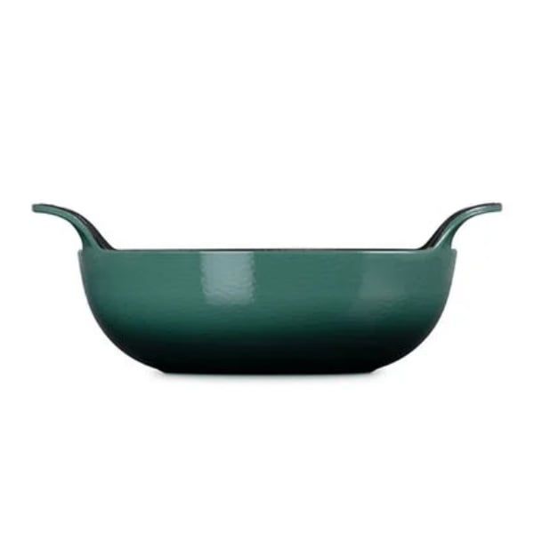 Chảo gang Le Creuset Balti 24cm 2 quai - Màu xanh Artichaut