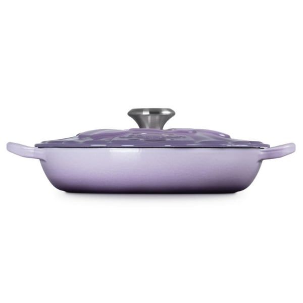 Chảo gang Le Creuset Petal Braiser có nắp 26cm màu tím
