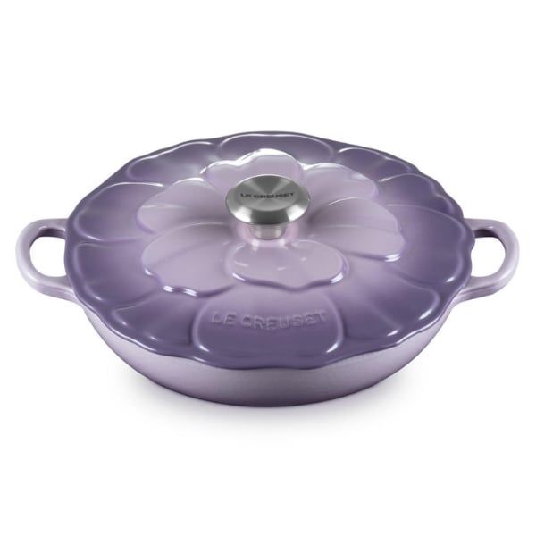 Chảo gang Le Creuset Petal Braiser có nắp 26cm màu tím