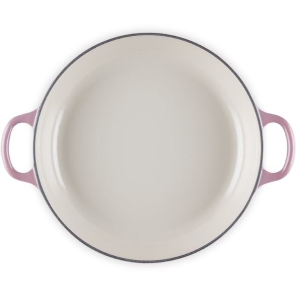 Chảo gang Le Creuset Petal Braiser có nắp 26cm 2.2L - Màu Hồng Berry