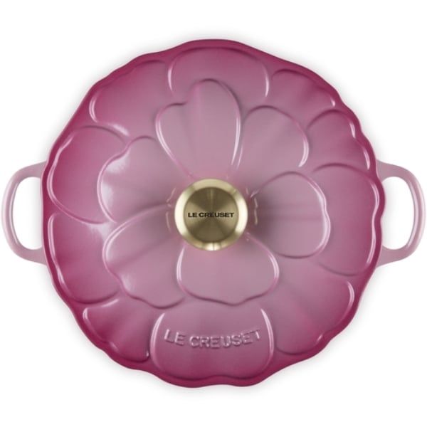 Chảo gang Le Creuset Petal Braiser có nắp 26cm 2.2L - Màu Hồng Berry