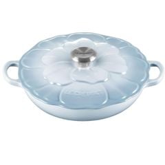  Chảo gang Le Creuset Petal Braiser có nắp 26cm 2.2L - Màu xanh 