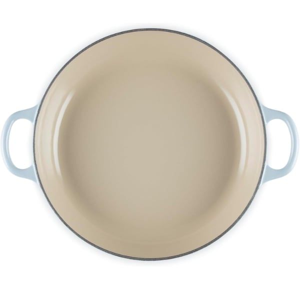 Chảo gang Le Creuset Petal Braiser có nắp 26cm 2.2L - Màu xanh