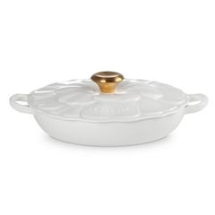  Chảo gang Le Creuset Petal Braiser có nắp 26cm màu trắng 2.2L - 21964026010051 