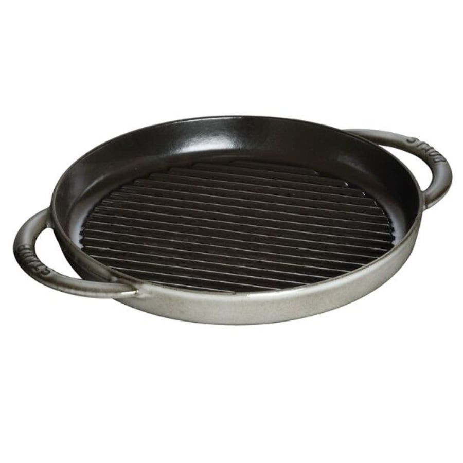 Chảo gang nướng tròn Staub 26cm 2 quai