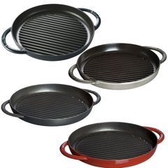  Chảo gang nướng tròn Staub 26cm 2 quai 