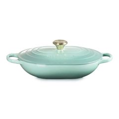  Chảo gang oval Le Creuset Oblong 31cm 3.4L - Xanh sage 
