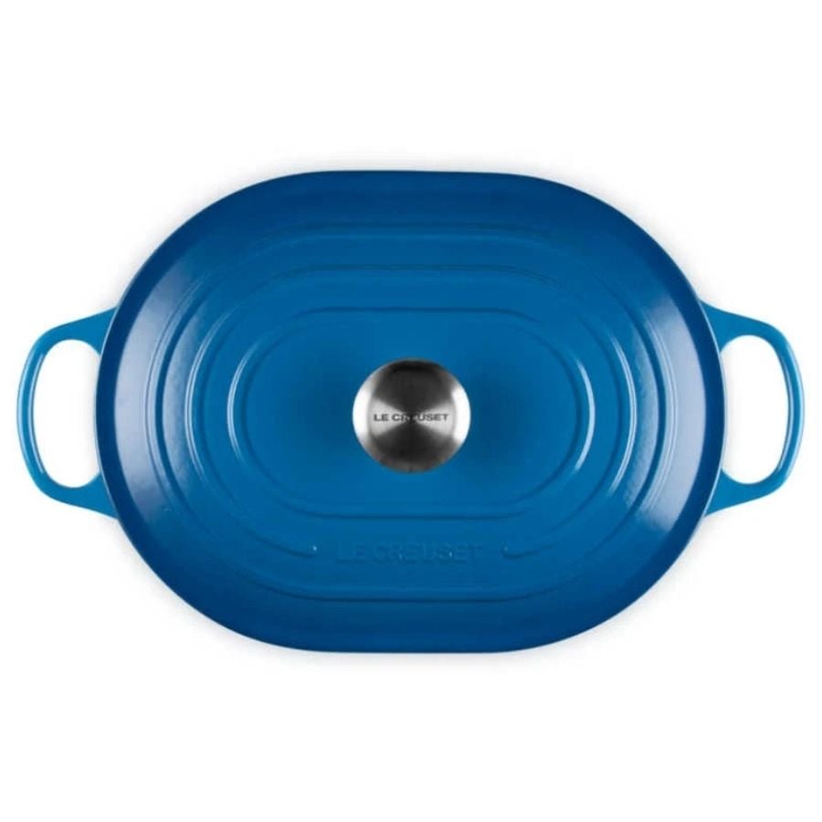 Chảo gang oval Le Creuset Oblong 31cm 3.4L - Màu xanh dương