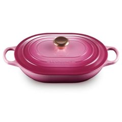  Chảo gang oval Le Creuset Oblong 31cm 3.4L - Hồng Berry 