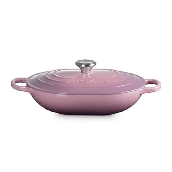 Chảo gang oval Le Creuset Oblong 31cm 3.4L - Màu Hồng Tím