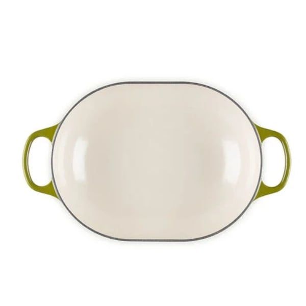 Chảo gang oval Le Creuset Oblong 31cm 3.4L - Màu xanh Oliu