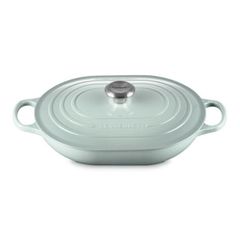  Chảo gang oval Le Creuset Oblong 31cm 3.4L - Xanh Sea Salt 