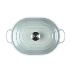  Chảo gang oval Le Creuset Oblong 31cm 3.4L - Xanh Sea Salt 
