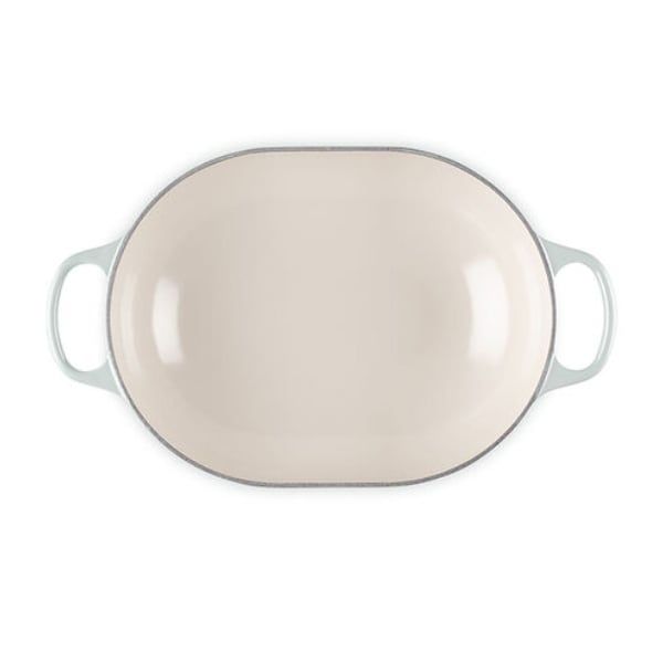Chảo gang oval Le Creuset Oblong 31cm 3.4L - Màu Xanh Sea Salt