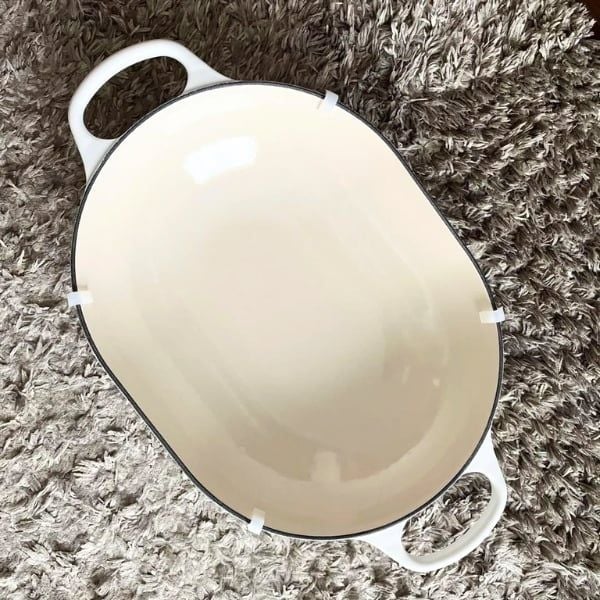 Chảo gang oval Le Creuset Oblong 31cm có nắp màu hồng - 21996 31 50 14
