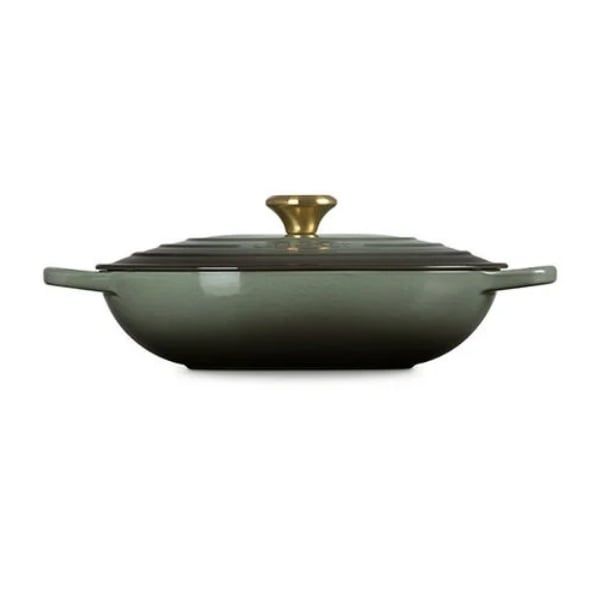 Chảo gang oval Le Creuset Oblong 31cm 3.4L - Màu Xanh Xám