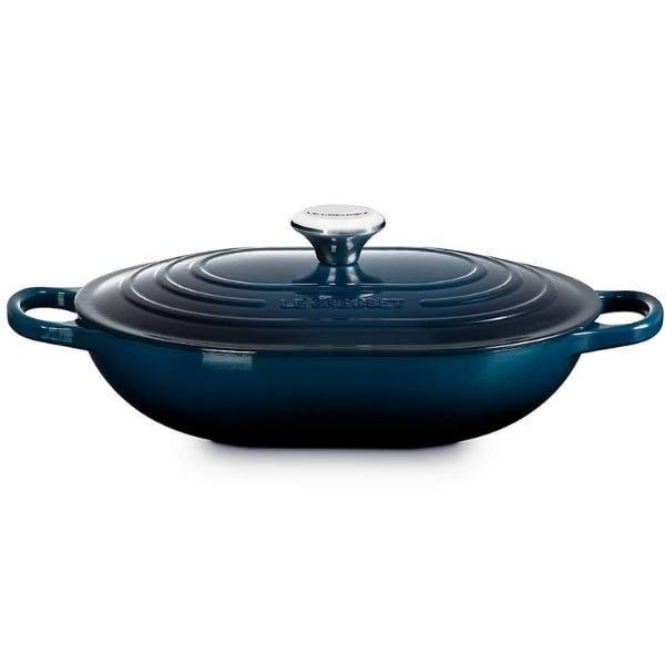 Chảo gang oval Le Creuset Oblong 31cm 3.4L - Màu cổ vịt