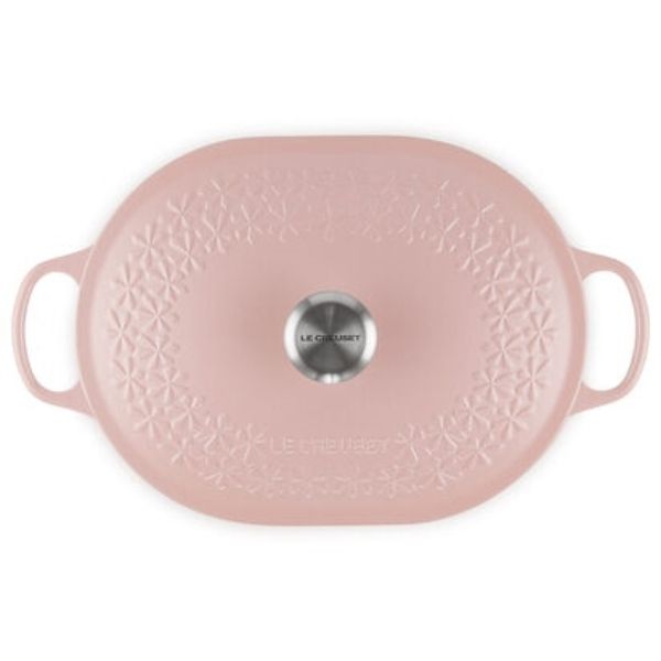 Chảo gang oval Le Creuset Oblong 31cm có nắp màu hồng - 21996 31 50 14