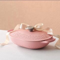  Chảo gang oval Le Creuset Oblong 31cm có nắp màu hồng - 21996 31 50 14464 